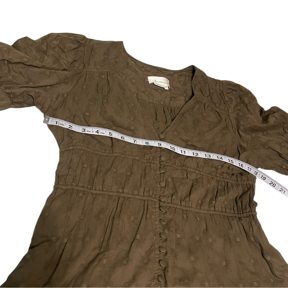 Anthropologie BOHO Tiered&True brown Maxi Dress SZ M cottagecore  prairie - Picture 12 of 16